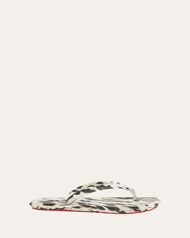 Loubi Donna Spike Red Sole Flip Flops